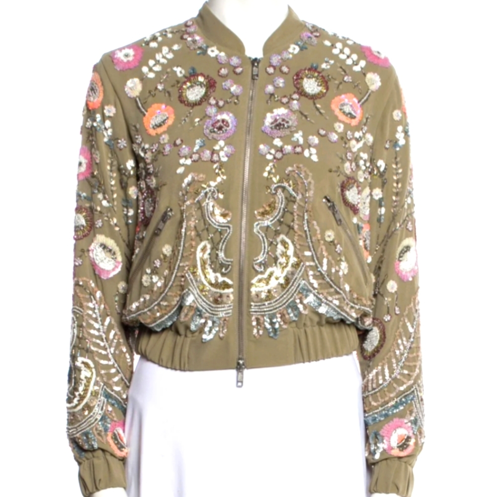 Needle & Thread Beaded Bomber Jacket - image 1